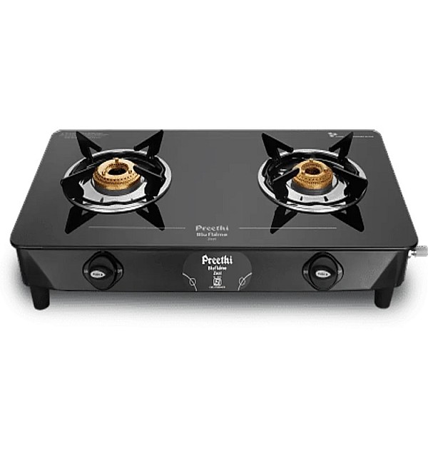 Preethi Zeal Glass top Gas stove 2 Burner